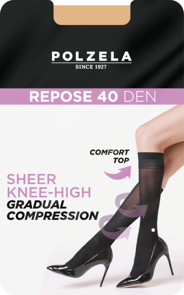 Schwarze Damen Kompressionskniestrümpfe Verpackung